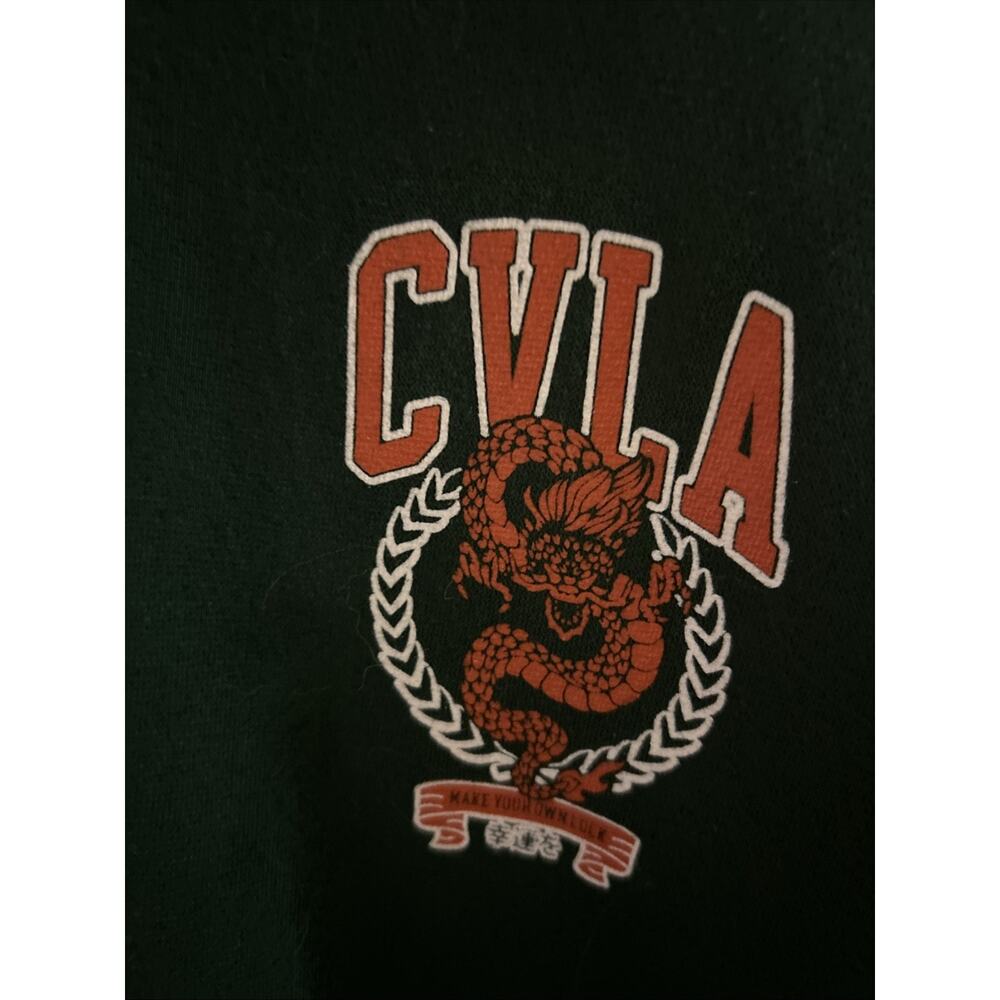 CVLA Hoodie Men’s Green Large-MAKE YOUR OWN LUCK Dragon - Picture 2 of 7